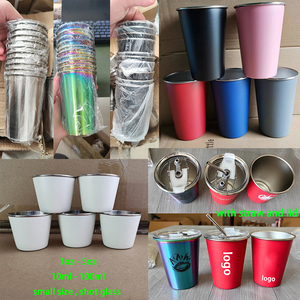 Gobelets en aluminium réutilisables personnalisés de 300 ml et 350 ml pour bière et cola, pour le camping en plein air, recyclables, pour boissons froides, extra grands, pour la France - Product Image 2