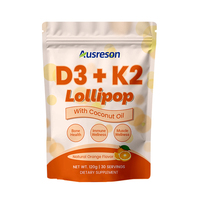 Springland OEM D3 et K2 B12 Vitamines Calcium Magnésium Zinc Sucettes Compléments Osseux Immunité 10000 UI Vitamine D3 K2 Sucettes