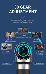 Pistola de Masaje Muscular Eléctrica LCD para Alivio del Dolor, Adelgazamiento y Relajación, Masaje de Tejido Profundo, Pistola de Fascia - Product Image 4