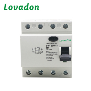 Disjoncteur différentiel GW1 ELU-63 4P RCD RCCB <span class=keywords><strong>63A</strong></span> 230/400V 6KA <span class=keywords><strong>30mA</strong></span> avec protection contre les fuites à la terre CE ISO - Product Image 3