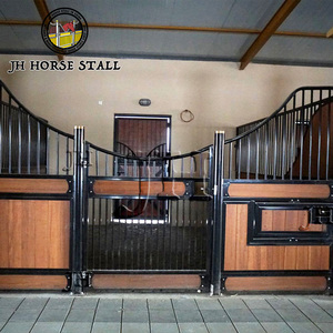 Panneaux permanents galvanisés plongés chauds en bambou carbonisés à haute densité d'écurie de cheval de la certification JH de la CE - Product Image 4