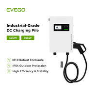 EVEGO Nouvelle borne de recharge rapide DC à faible consommation 20 kW avec compteur intelligent OCPP 2.0.1, contrôle certifié TUV, paiement 4G POS, station de recharge pour véhicules électriques 5 pouces