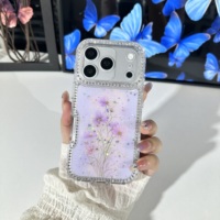Nouvelle coque de téléphone 2026 brillante avec diamants et paillettes en époxy imprimées pour iPhone 17 Pro Max, 18 Pro, 18, 17, 16 Plus, 16E, 12, 11, XR, XS