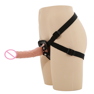 Vibe mainan seks keras pasangan Lesbian wanita lunak Dildo dapat dipakai stimulasi g-spot sabuk <span class=keywords><strong>Harness</strong></span> tali PVC pria asli musim panas - Product Image 3