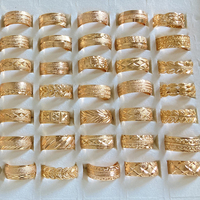 Promotion Éclair Dubaï Bague de Luxe en Or 18 Carats Bijoux Feuille Cœur Mode pour Femme Moyen-Orient Arabe