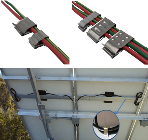 Système de montage de panneaux solaires en métal pour toit en étain Structure Pv Porte-câble Clips de câble - Product Image 6