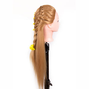 Tête d'entrainement professionnelle à Long cheveux et épais, Mannequin pour pratique de la coiffure et du <span class=keywords><strong>maquillage</strong></span>, collection 613 # - Product Image 4