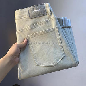 <span class=keywords><strong>Jeans</strong></span> in cotone Denim 100% da uomo di marca Custom Designer italiano, <span class=keywords><strong>Jeans</strong></span> di alta qualità da uomo con doppia pietra lavata - Product Image 4