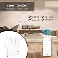 Nouveau commutateur intelligent WiFi 10A 2026 avec panneau mural en PC et télécommande pour Alexa & Google Home Smart Home