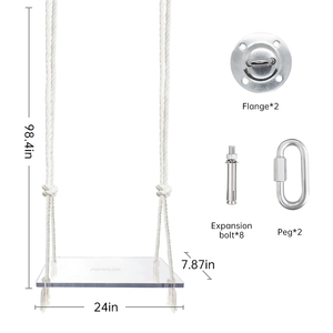 Ropecube & cao cấp acrylic treo Swing-thoải mái & phong cách trong nhà/ngoài trời Swing ghế cho mọi lứa tuổi-Thời tiết - Product Image 5