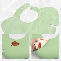 Bavoir bébé en silicone éléphant, couverture intégrale, durable, imperméable, sans BPA, unisexe, pour tout-petits et enfants