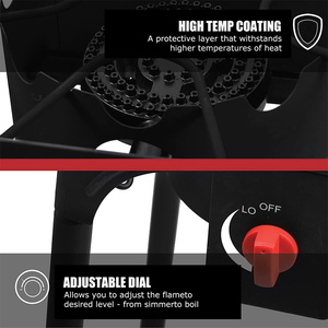 HOMFUL Bán Buôn Cast Sắt Xách Tay BBQ <span class=keywords><strong>Gas</strong></span> Grill Kompor Cắm Trại Bếp <span class=keywords><strong>Gas</strong></span> Ngoài Trời Nướng Thịt Nướng - Product Image 4