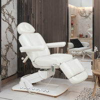 Fauteuil de massage réglable pour salon de beauté 2025, table électrique pour soins du visage et des cils, matériau PU, 3 moteurs, pour hôtel, salle de sport, école