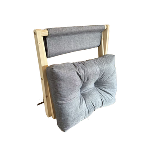 Tabouret pliant repose-pieds avec bois X jambes coussin en mousse épaisse maquillage vanité tabouret <span class=keywords><strong>chaise</strong></span> petit rembourré pour chambre salon - Product Image 4