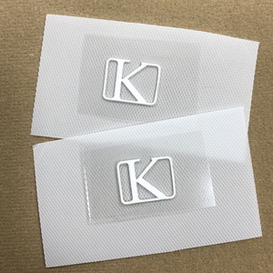 China Supplier Custom Iron On Silicone Labels 2D Raised Embossed Letter Logo Heat <b>Transfer</b> <b>Stickers</b> For Garment - Product Image 2
