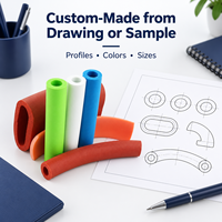 Tubes en mousse de silicone sur mesure et profilés extrudés creux, sections rondes et ovales flexibles pour l'étanchéité industrielle, fourniture OEM ODM