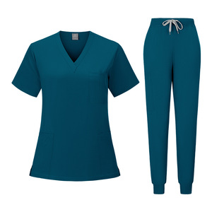 Unisex Scrub Suit Split Set Moisture Wicking Knitted Hospital Uniforms - Product Image 5