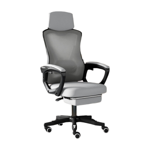 Chaise d'ordinateur ergonomique au design moderne, confortable pour une position assise prolongée, inclinable et relaxante, chaise pivotante réglable en tissu - Product Image 1