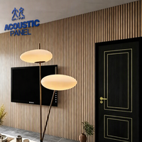 Panneau acoustique vertical en placage de bois de qualité supérieure, résistant aux rayures, absorbant le son, pour projets de décoration intérieure