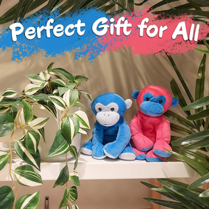 ตุ๊กตาลิงสีน้ำเงินเหมือนจริง ตุ๊กตาสัตว์หุ่นยนต์ขนนุ่ม หางยาว ของขวัญวันเกิดสำหรับเด็ก - Product Image 4