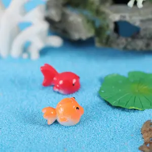 Miniaturas de peces para acuario, decoración de peces dorados, hadas de jardín/Micro paisaje de musgo, DIY, figuras de terrario, artesanía de resina