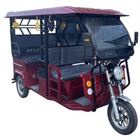 Tuk-tuk Électrique 2025 Haute Vitesse 72V 2000W, Véhicule Passager à Trois Roues pour Adultes, 7 Places, Grande Autonomie