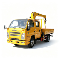 Camion de fret JMC 4x2 avec grue 115 CV, grue montée sur camion LHD/RHD, émissions optionnelles, camion-grue à vendre
