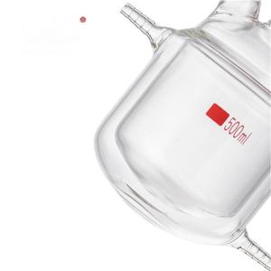 مفاعل زجاجي مزدوج الجدار بثلاثة أذرع قابل للتخصيص، وعاء تفاعل زجاجي للمختبرات بوصلة 24/29 - Product Image 2