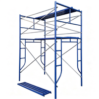 Échafaudage à cadre Ringlock empilable avec accouplement à revêtement en poudre, extension de hauteur et roulettes, pour installation rapide