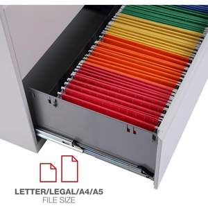 Meuble de classement latéral Essendant Alera gris clair en acier métallique verrouillable pour banque, entrepôt, salle de sport, atelier - Product Image 3