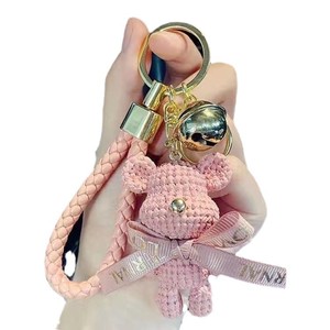Portachiavi Orsetto in Peluche Corto Stile Nordico Creativo, Accessorio Borsa alla Moda, Anello Portachiavi Auto per Neonati 0-24 Mesi, 31cm-50cm, Ingrosso - Product Image 5