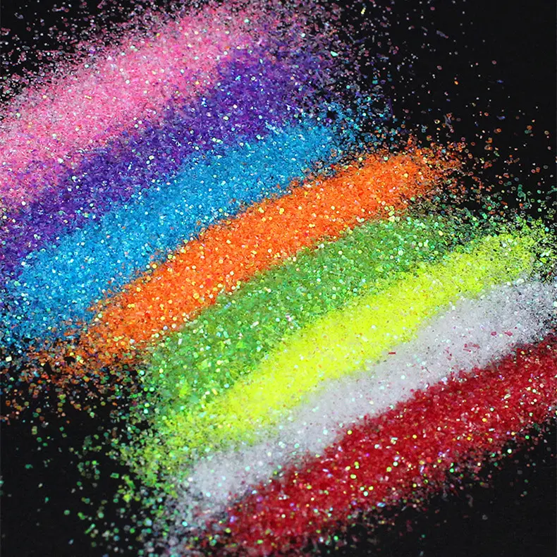 ขายส่งกลิตเตอร์ Pearlescent Glitter ผง12สีร่างกายอีพ็อกซี่เรซิ่น Glitter