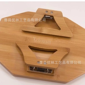 Bandeja para reposabrazos de sofá de bambú, bandeja octogonal de madera para almacenamiento, soporte para teléfono y control remoto, 32x24.1x6.4cm - Product Image 4