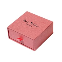 Boîte d'emballage à bijoux en carton recyclable de 2 mm personnalisable, idéale pour les petites entreprises, avec tiroir coulissant pour colliers et bagues