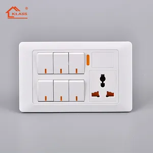 Good quality Factory cheap price Electric switch socket PC 1gang 5 pin multi function socket