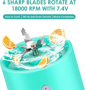 เครื่องปั่นสมูทตี้แบบชาร์จไฟได้ OEM/ODM สำหรับขายส่ง - เครื่องบดน้ำแข็งความเร็วสูง แก้วปั่นน้ำผลไม้ขนาดเล็ก สำหรับเครื่องดื่มเพื่อสุขภาพหลังออกกำลังกาย - Product Image 2