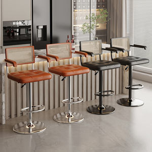 <span class=keywords><strong>Tabouret</strong></span> de bar réglable en <span class=keywords><strong>hauteur</strong></span> Antique <span class=keywords><strong>industriel</strong></span> Vintage rustique arrière cuisine cuir métal bois rotin pivotant <span class=keywords><strong>tabouret</strong></span> haut chaise Bar - Product Image 6