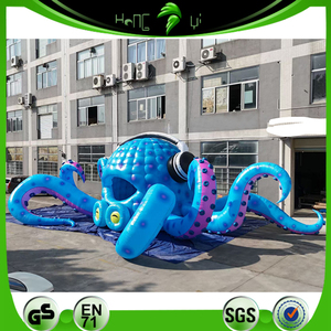 <span class=keywords><strong>Pieuvre</strong></span> gonflable bleue de grande taille de concert avec la cabine gonflable de poulpe d'écouteurs - Product Image 4