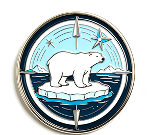 Round Polar Bear Metal <b>Pin</b> <b>Badge</b> Enamel Brooch Custom Souvenir Emblem for Travel Gift - Product Image 3