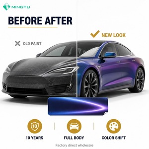 Film de protection de peinture (PPF) en TPU couleur 1,52*3M avec garantie de 10 ans, film vinyle pour enveloppement de voiture, film de changement de couleur pour carrosserie complète, film vinyle pour enveloppement de voiture - Product Image 3