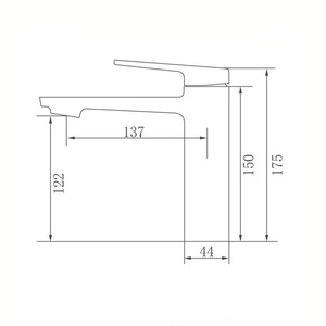 Robinet de lavabo en céramique, design moderne, mitigeur d'eau chaude et froide, mitigeur en laiton, monté sur le pont - Product Image 6