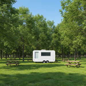 Remolque de Comida Multifuncional Plegable de Bajo Costo, Carrito de Helados, Churros y Cerveza, con Ruedas, para Comida Rápida en la Calle, Australia, Houston - Product Image 4