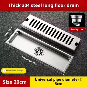 Hiện đại tuyến tính 304 thép không gỉ cống sàn chống mùi tắm dài bao gồm Hot Bán hình chữ nhật đánh bóng nhà vệ sinh thoát nước - Product Image 3