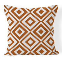 Coton lin maison décorative imprimé jeter taie d'oreiller cas Vibrant Orange impression numérique housses de coussin imprimer taie d'oreiller
