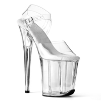 Chaussures à plateforme transparentes à lacets de 8 pouces en PVC respirant et léger pour danseuses exotiques, idéales pour les séances photo