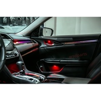 Kit de rénovation d'éclairage intérieur de voiture avec lampe d'ambiance LED pour Honda Civic 10ème génération, garniture en fibre de carbone