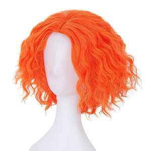 Peluca de cosplay Bozhen Shunting Alicia en el País de las Maravillas, Sombrero de Paja, pelo corto y esponjoso, sin base de encaje, resistente a altas temperaturas DM-NTS - Product Image 3