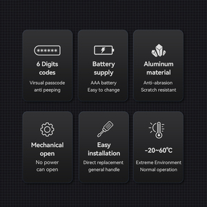 Dễ dàng cài đặt giá rẻ thông minh khóa màn hình an ninh cửa xử lý kỹ thuật số khóa thông minh cho cửa sổ - Product Image 4