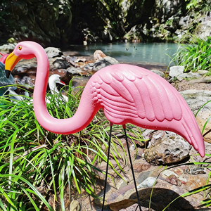 Señuelo <span class=keywords><strong>de</strong></span> Pájaro Acuático Rosa Realista con Patas Metálicas Ajustables, Adorno <span class=keywords><strong>de</strong></span> Jardín <span class=keywords><strong>de</strong></span> Plástico PE para Exteriores, Estatua <span class=keywords><strong>de</strong></span> Pájaro para Caza - Product Image 6