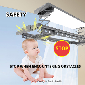 Secador <span class=keywords><strong>de</strong></span> Ropa Eléctrico LED Inteligente para Balcón <span class=keywords><strong>de</strong></span> Gran Altura, Resistente al Viento - Product Image 1